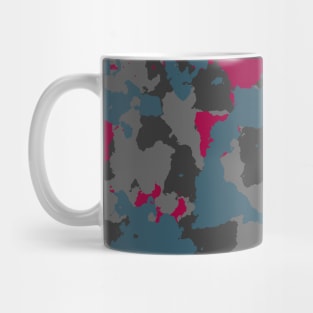 Dark Pink Grey Camouflage Mug